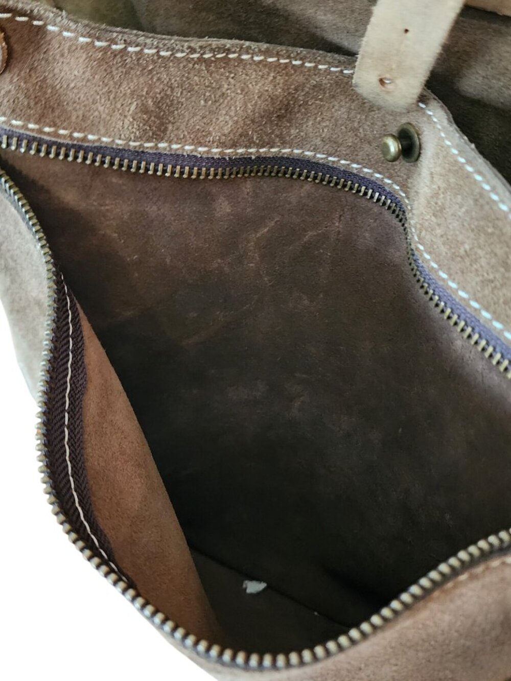 Suede Sundance mailbag vintage leather satchel unisex large bag with two handles - Picture 7 of 11